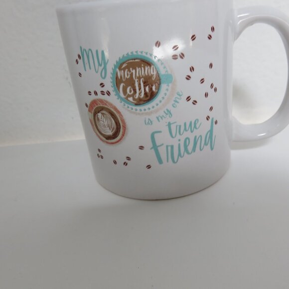 (Morning Coffee Is My One True Friend) Ceramic Stoneware Mug - Picture 4 of 5